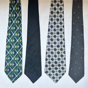 Christian Dior, Nina Ricci, Patou, Francesco Smalto Ties %100 Silk Authentic